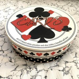 Godinger & Co. Poker Cards Dessert Plates set of 4